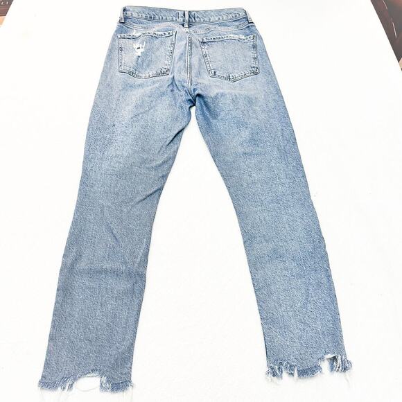 AGOLDE Nico Frayed Hem Button Fly Skinny Denim Jeans Size 28 - Picture 3 of 8